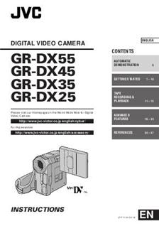 JVC GR DX 35 manual. Camera Instructions.